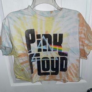 Cropped Tie Dye Pink Floyd Tee